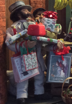 Reginald doll with gifts